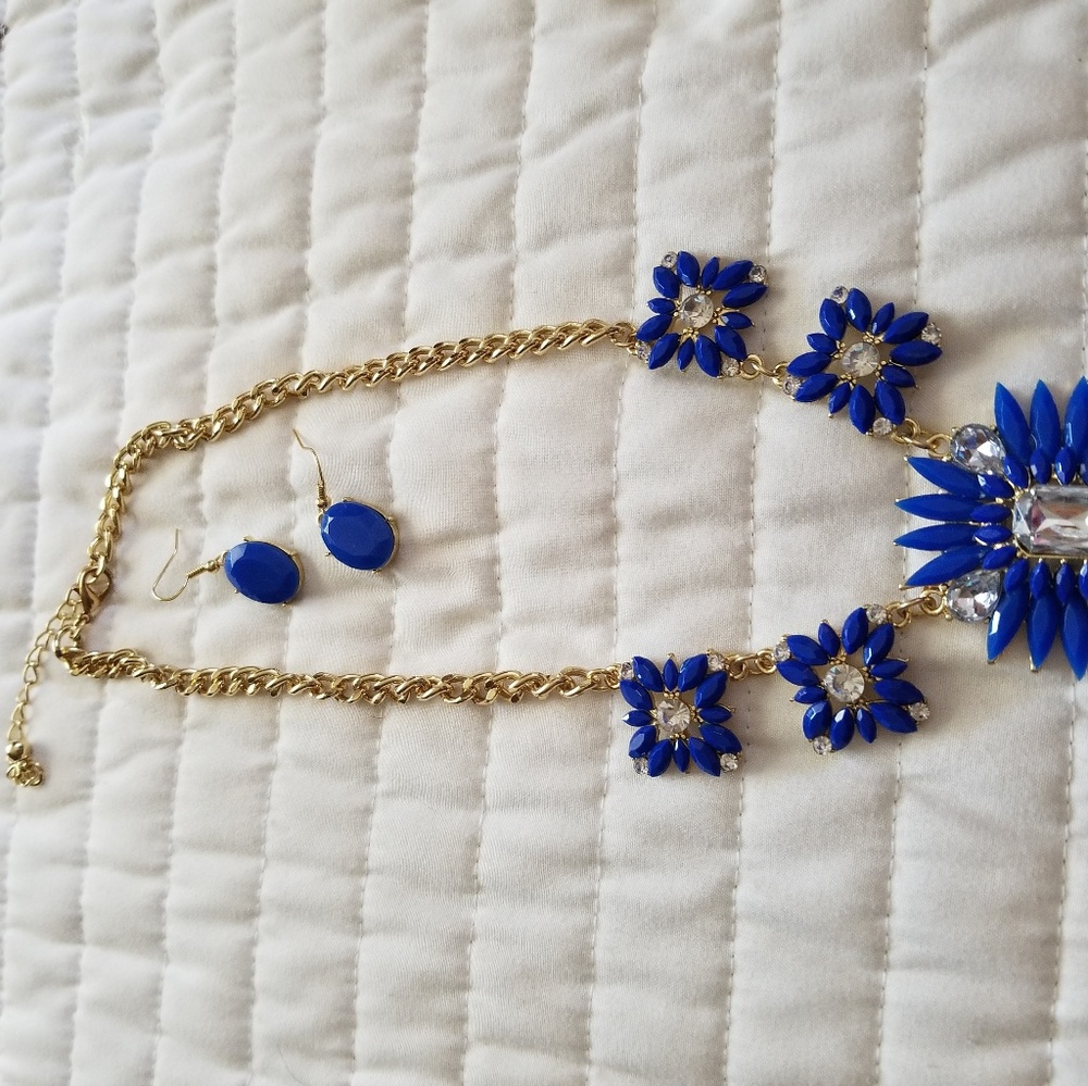 Fashion necklaces and matching earrings.